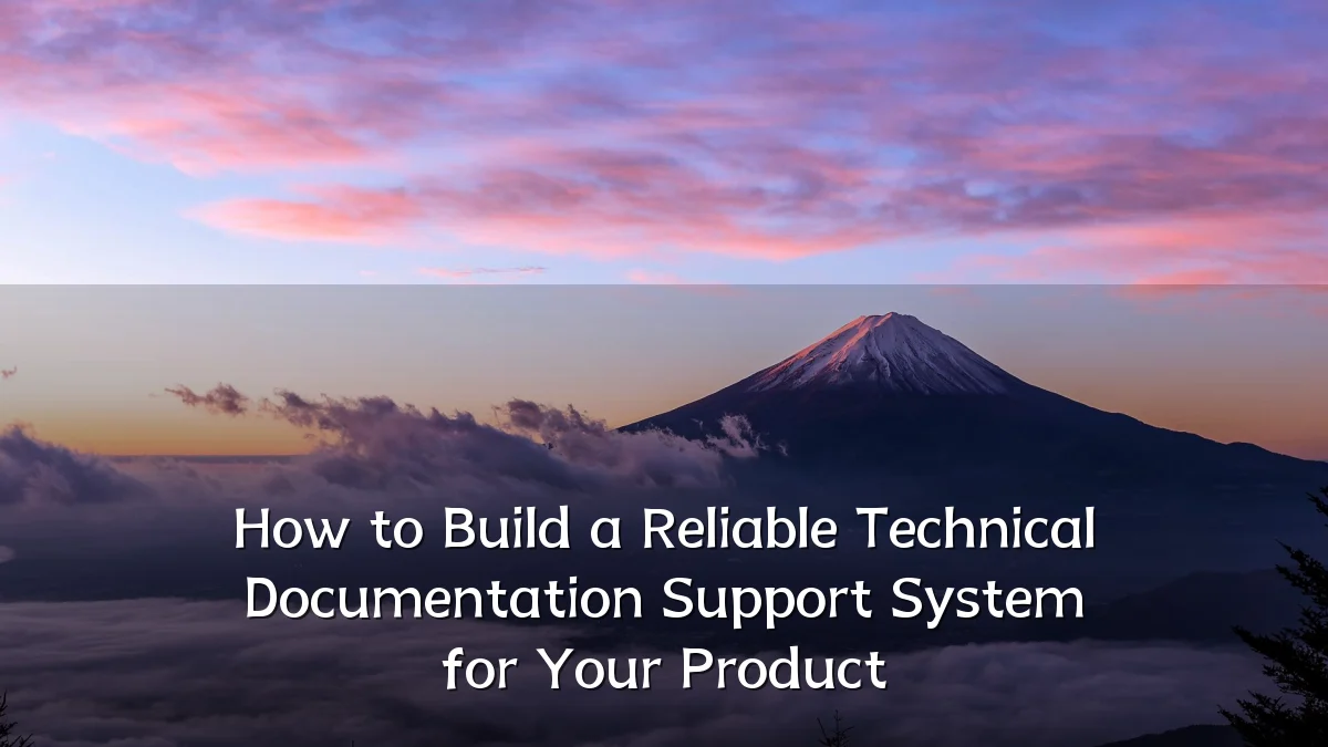 How to Build a Reliable Technical Documentation Support System for Your Product