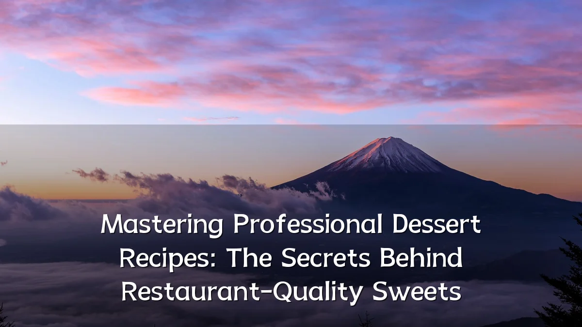 Mastering Professional Dessert Recipes: The Secrets Behind Restaurant-Quality Sweets