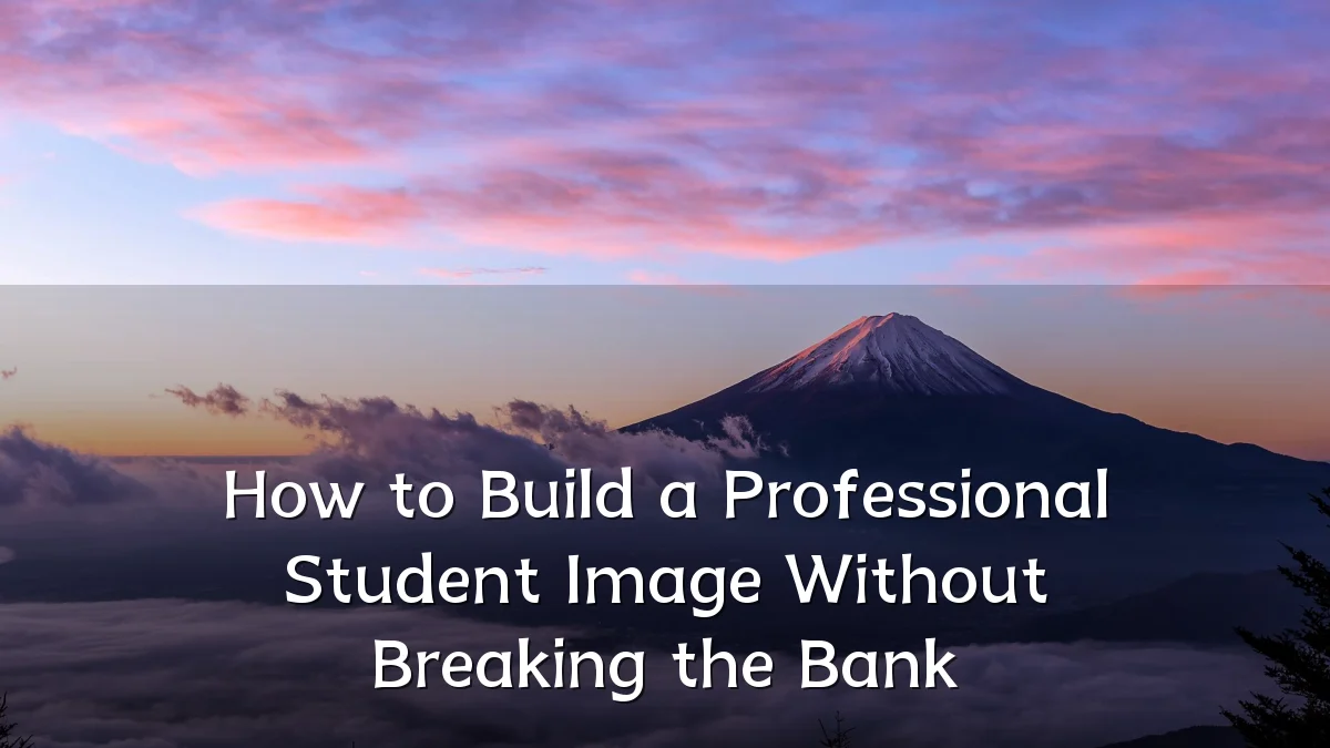 How to Build a Professional Student Image Without Breaking the Bank